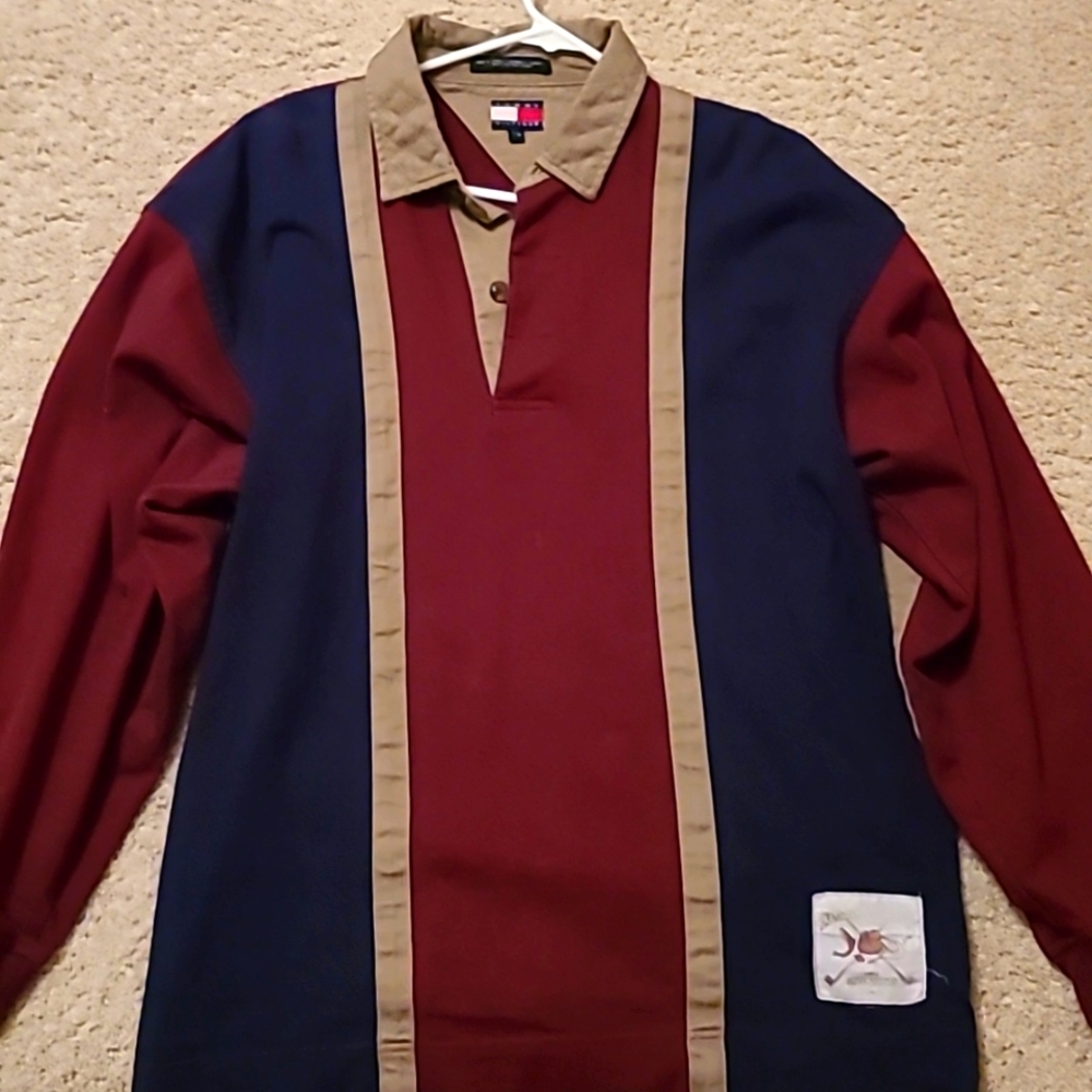 Tommy Hilfiger vertical striped rugby